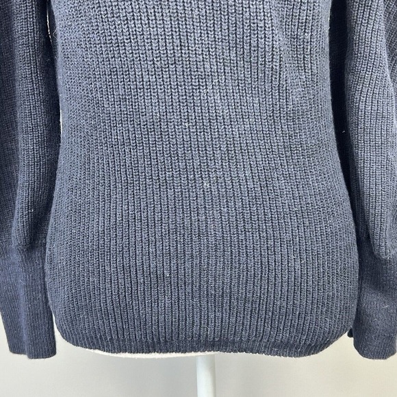 LK Bennett Navy Blue Puff Sleeve Knit Sweater Size S Jumper - Picture 5 of 12